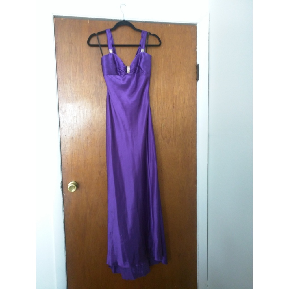 ‼️FINAL DAY ‼️ Satin-effect Rhinestone Floor-length Gown